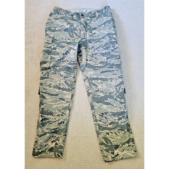 US Air Force Camo Cargo Pants Mens 38R BDUs Utility Trousers Combat Elastic READ - Picture 1 of 9